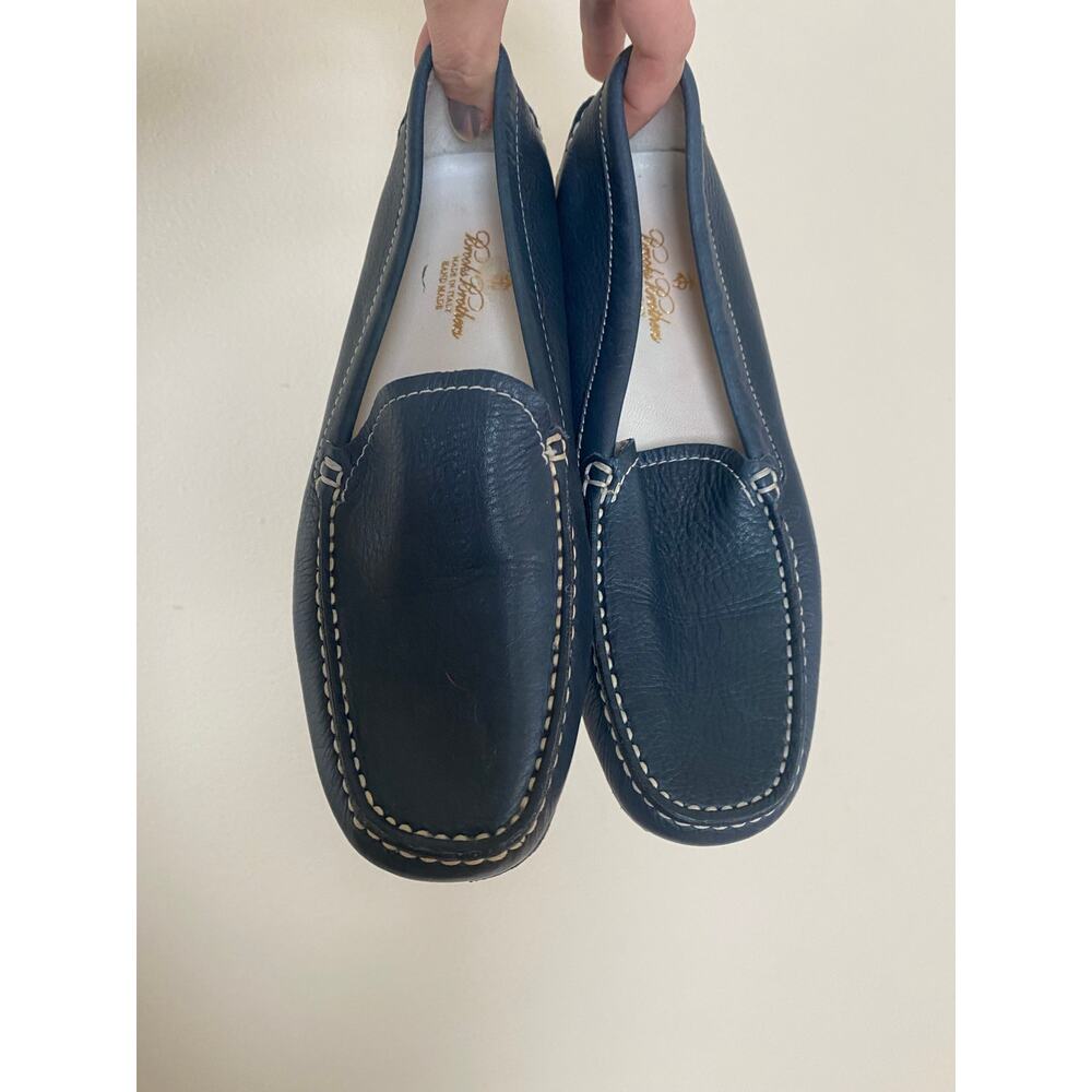 Brooks Brothers Handmade in Italy Navy Driving Loafers Womens 7
